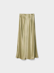 Capture Satin Skirt - BOSANA GREEN