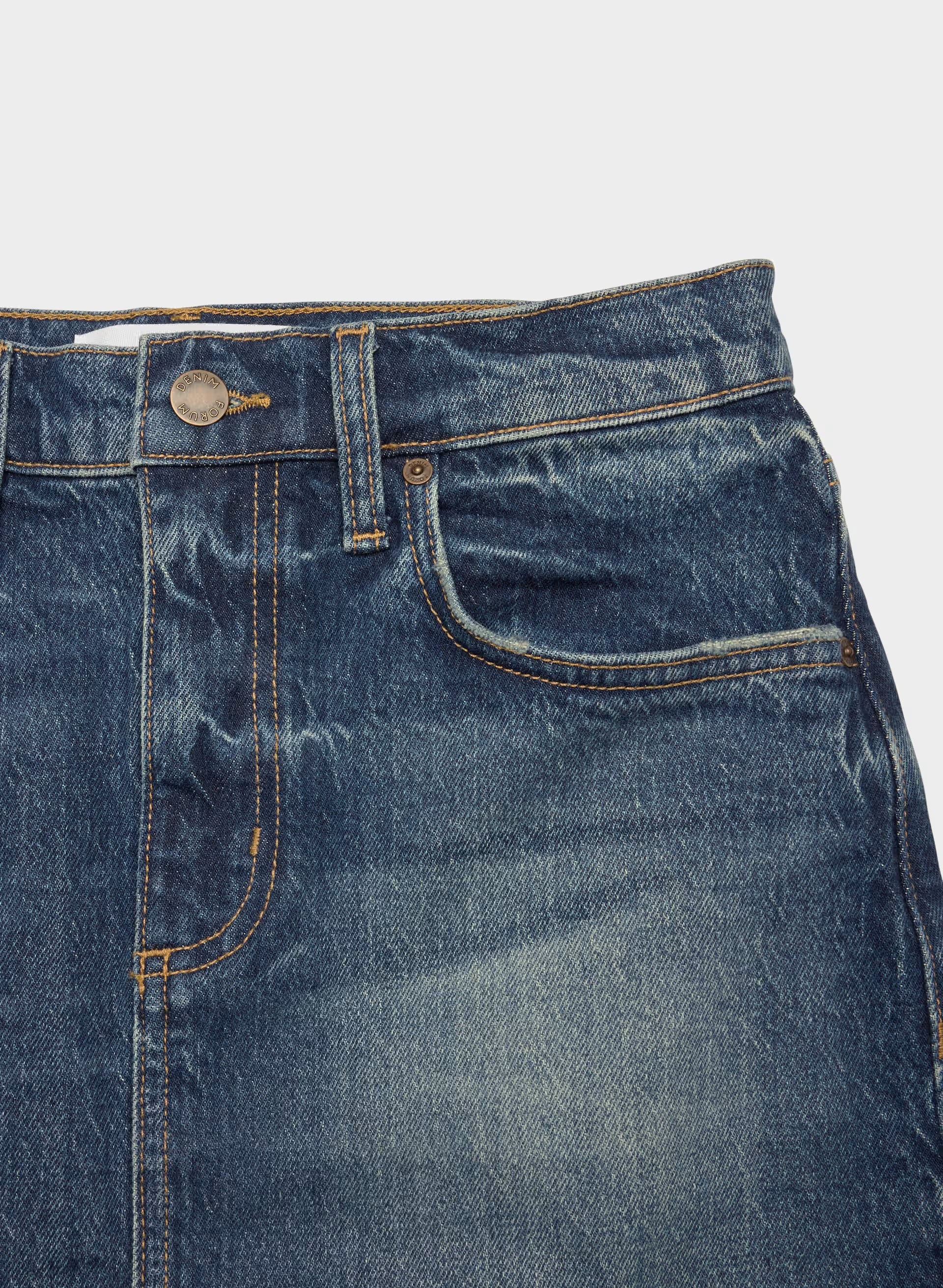 Denim Forum Mena Denim Skirt - VINTAGE DARK BLUE