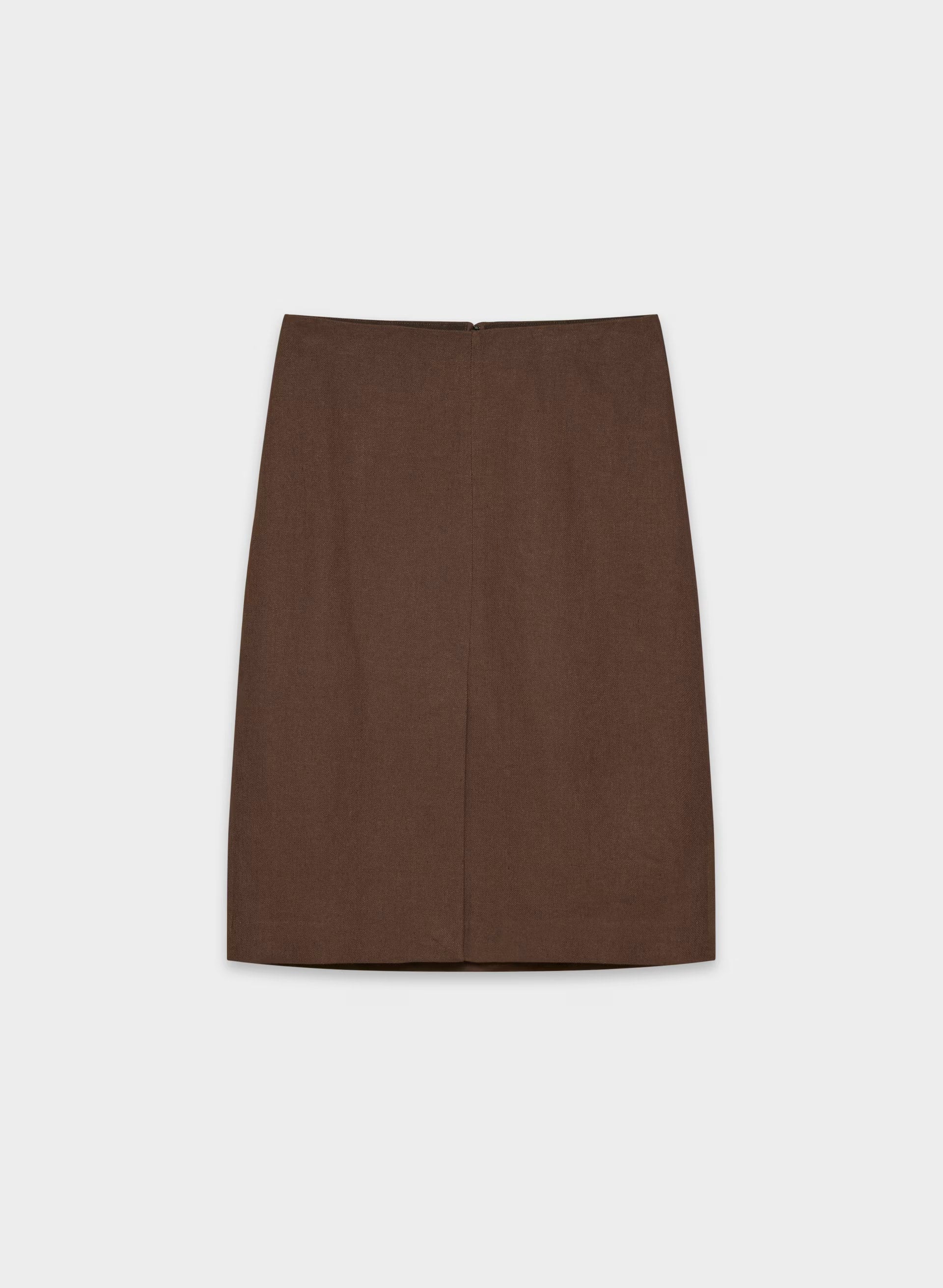 Yorkville Skirt - PowerLinen™ - RICH MOCHA BROWN