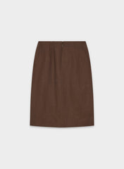 Yorkville Skirt - PowerLinen™ - RICH MOCHA BROWN