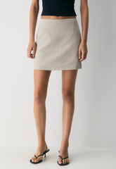 Classic Mini Skirt - PowerLinen™ - UNDYED DARK ECRU