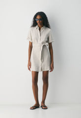 Eleta Linen Mini Dress - SRN CK MTPS TP/MNR TCT