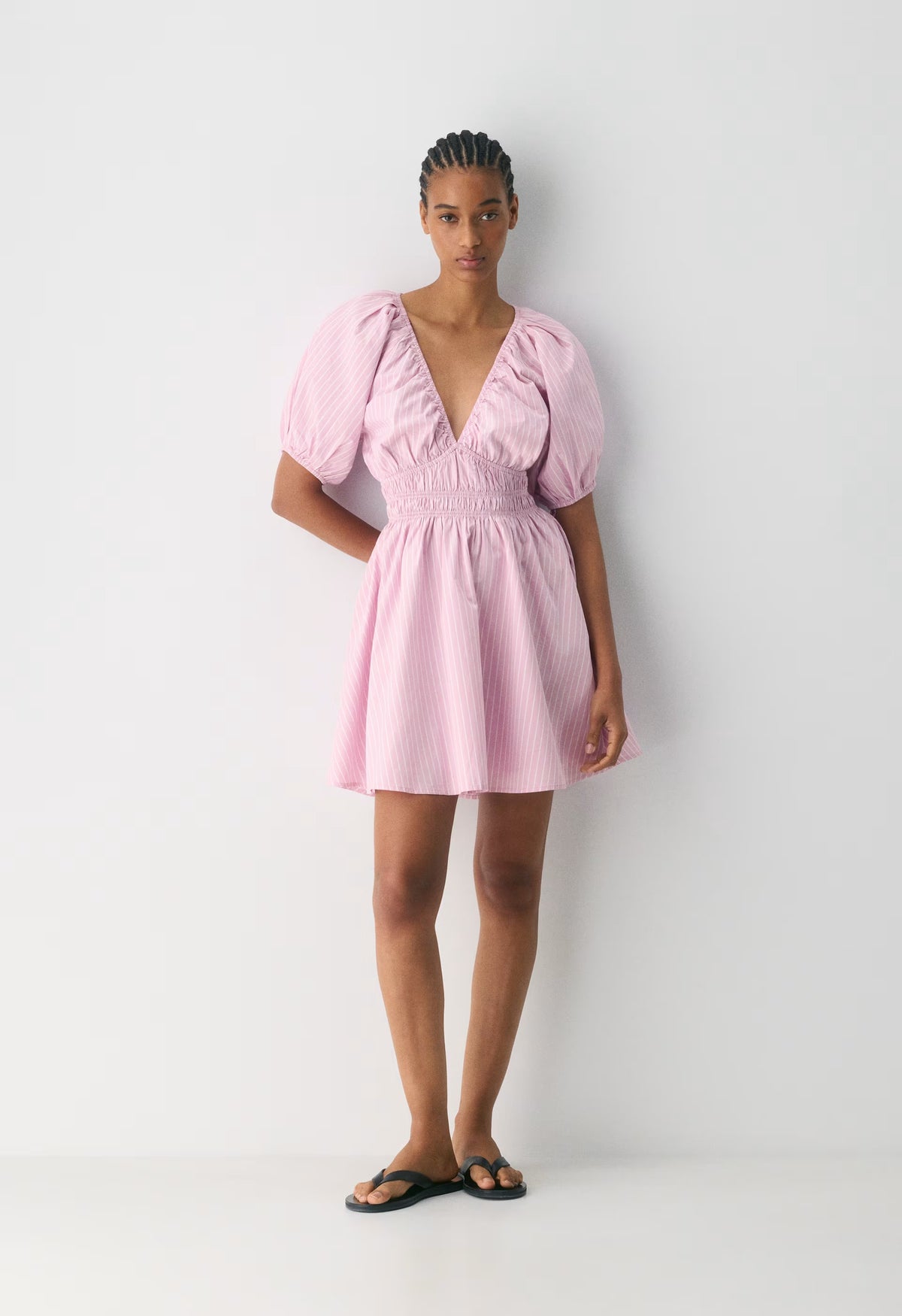 Mason Poplin Dress - MTCHLL STRP ST P PL/WT