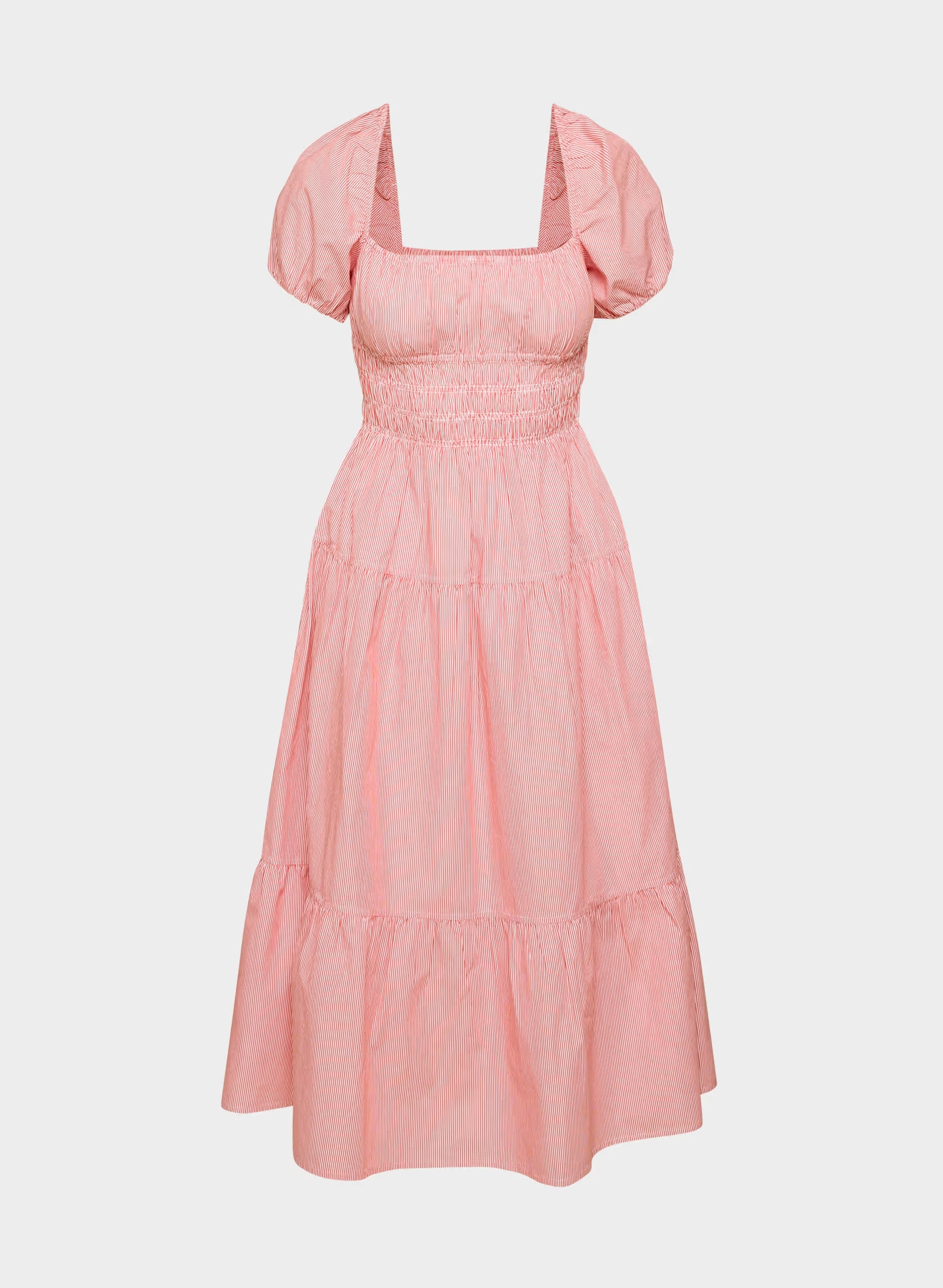 Allegoria Poplin Dress - INGRD STRP SNGLD RD/WT