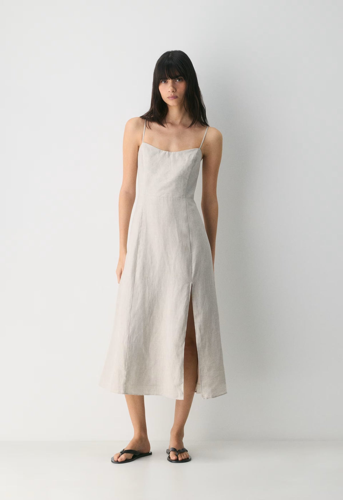 Barrafina Linen Dress - UNDYED ECRU