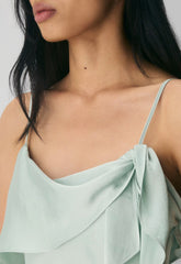 Cannelle Satin Dress - AGAVE GREEN