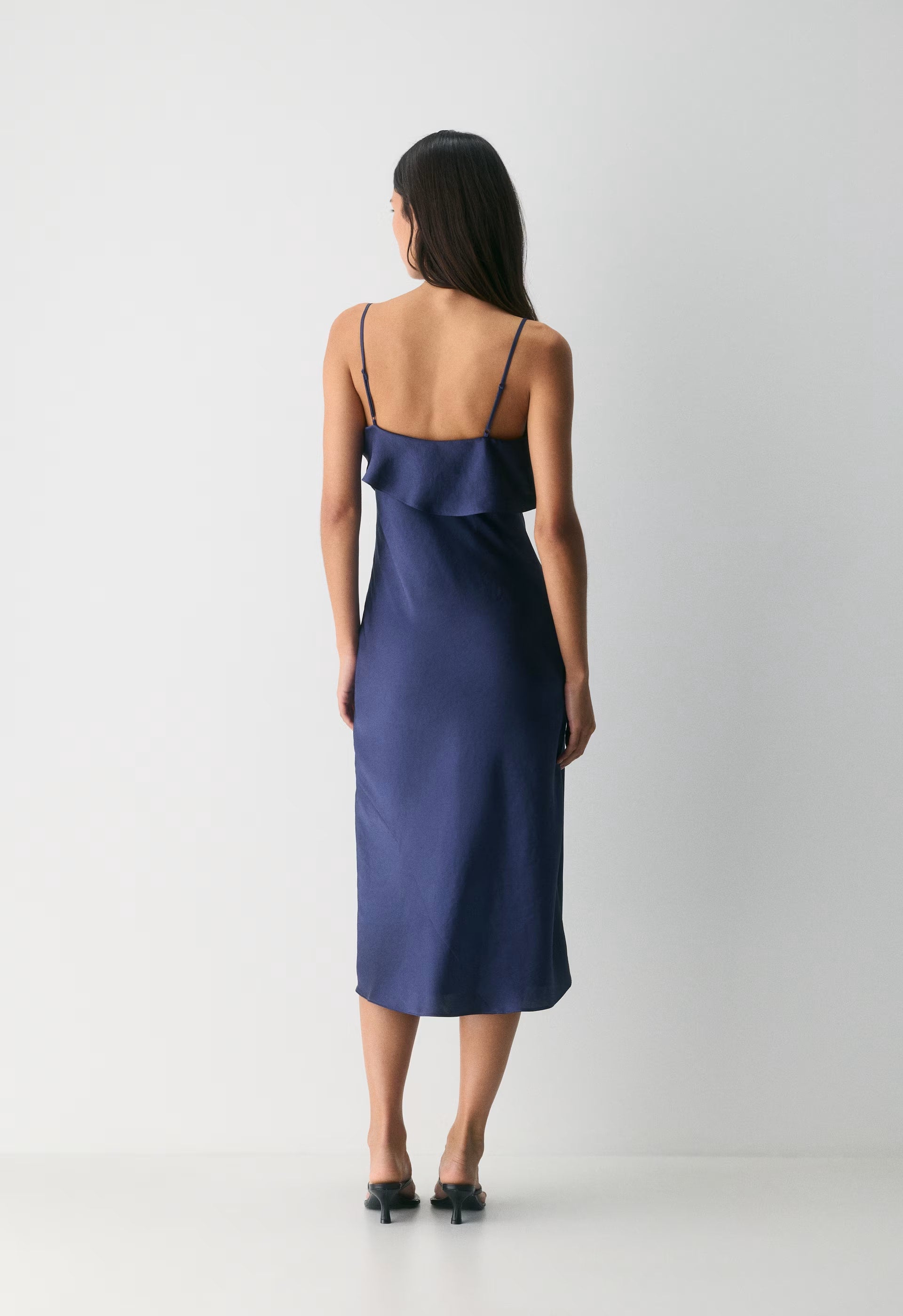Cannelle Satin Dress - HARBOUR NAVY