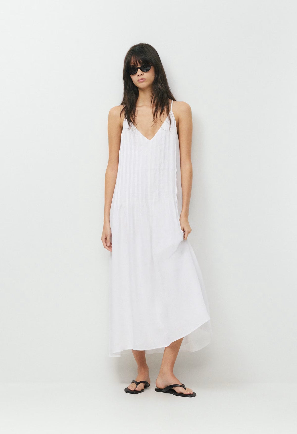 Casbah Linen Dress - WHITE