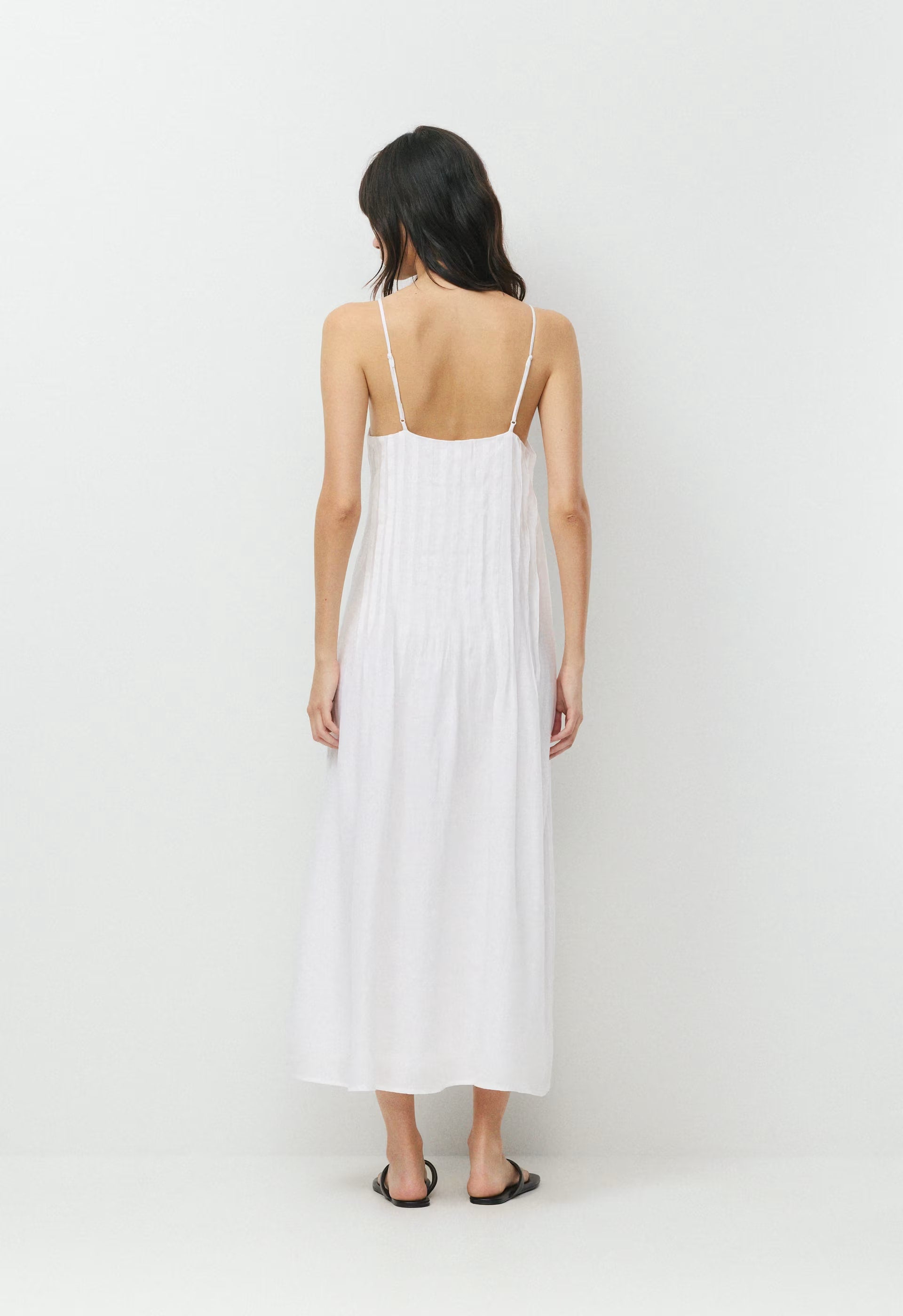 Casbah Linen Dress - WHITE