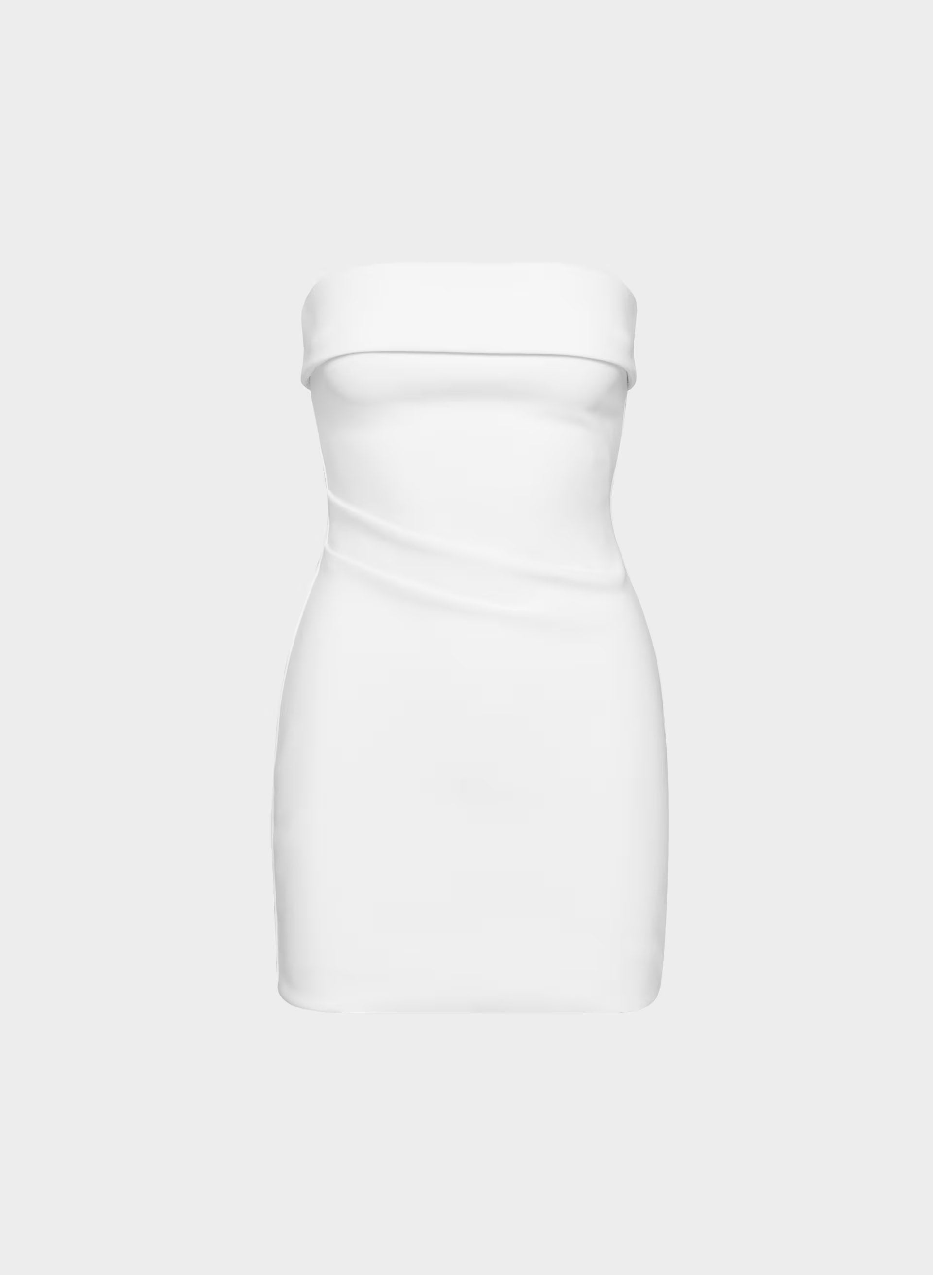 FigureKnit™ Eyecatcher Mini Dress - BRIGHT WHITE