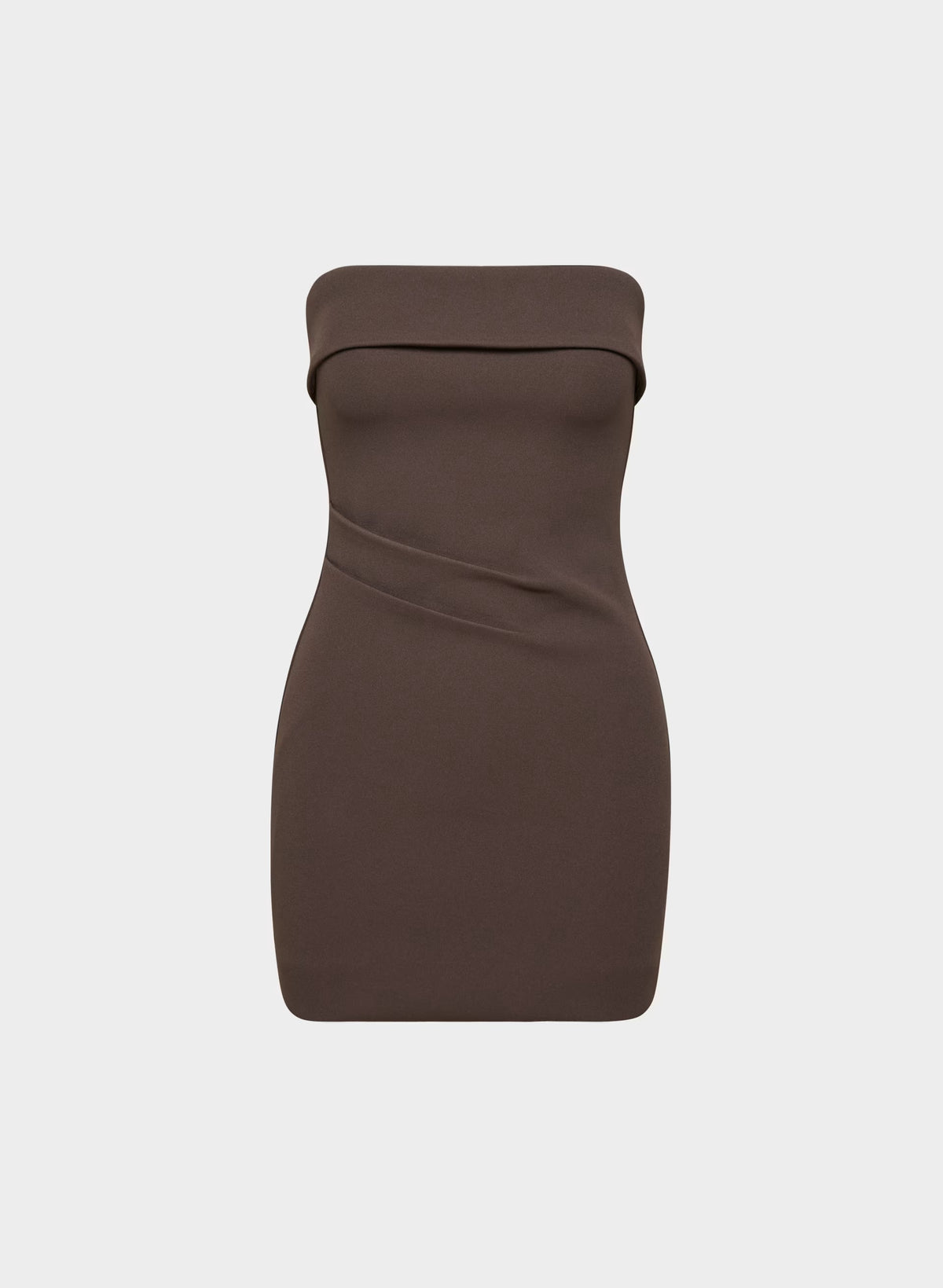 FigureKnit™ Eyecatcher Mini Dress - RICH MOCHA BROWN