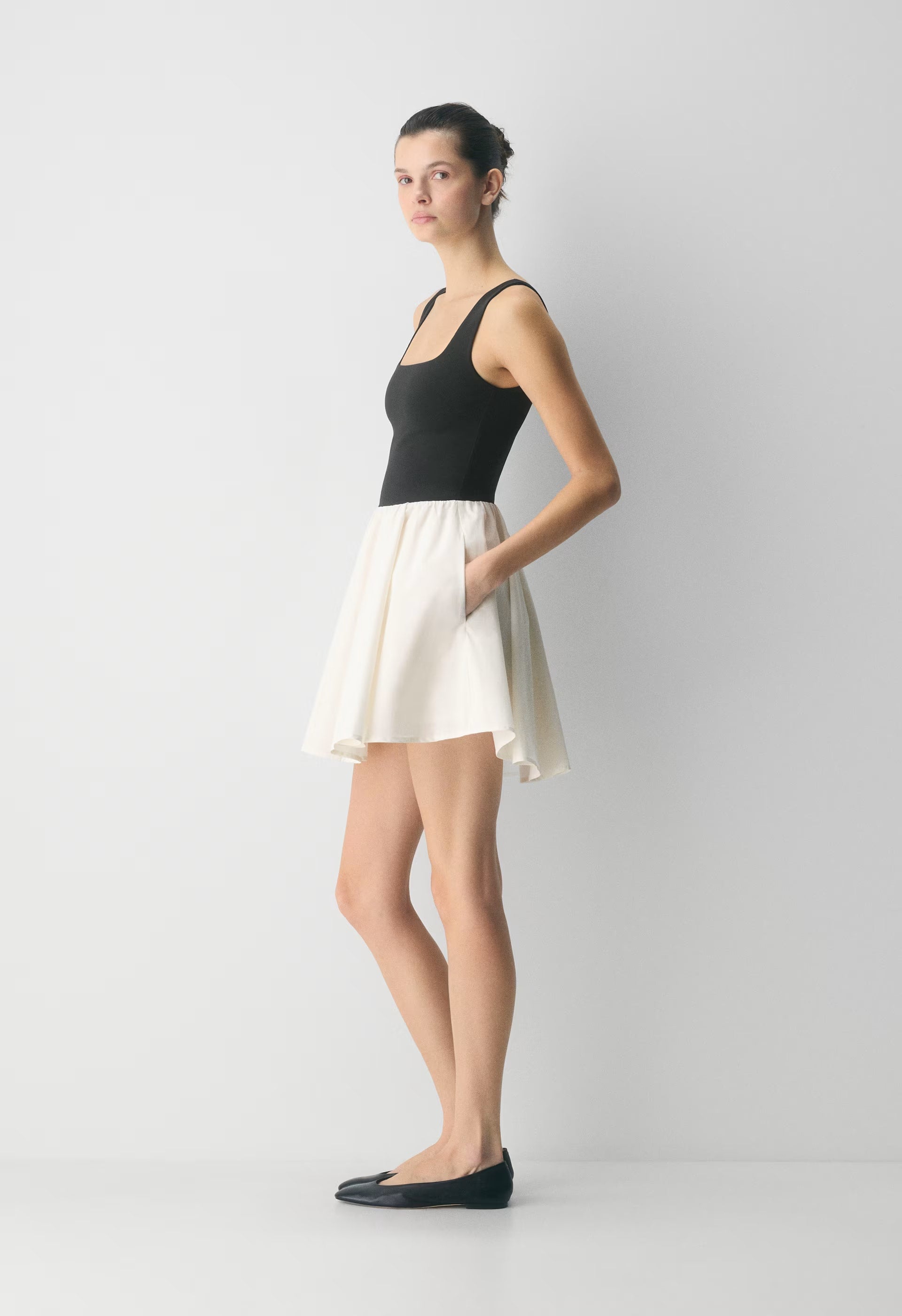 Revive Mini Dress - LIGHT BIRCH/BLACK