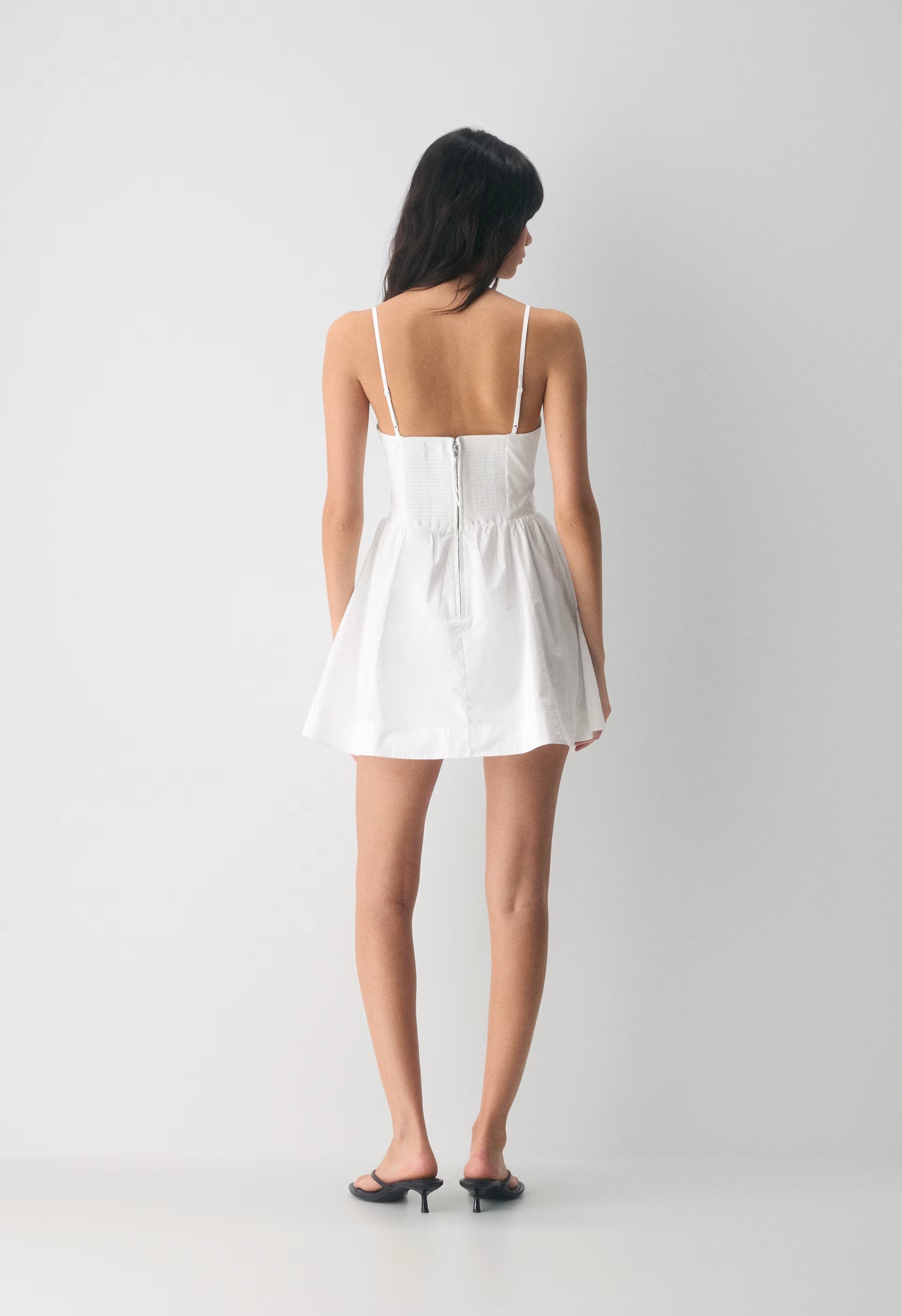 Technique Poplin Mini Cami Dress - BRIGHT WHITE