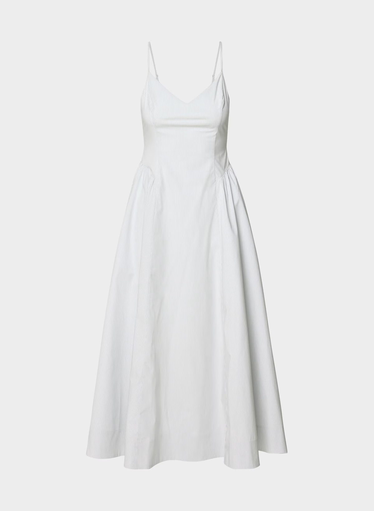 Technique Poplin Cami Dress - INGRD STRP DW BL/WHT