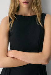 Tina Poplin Dress - BLACK