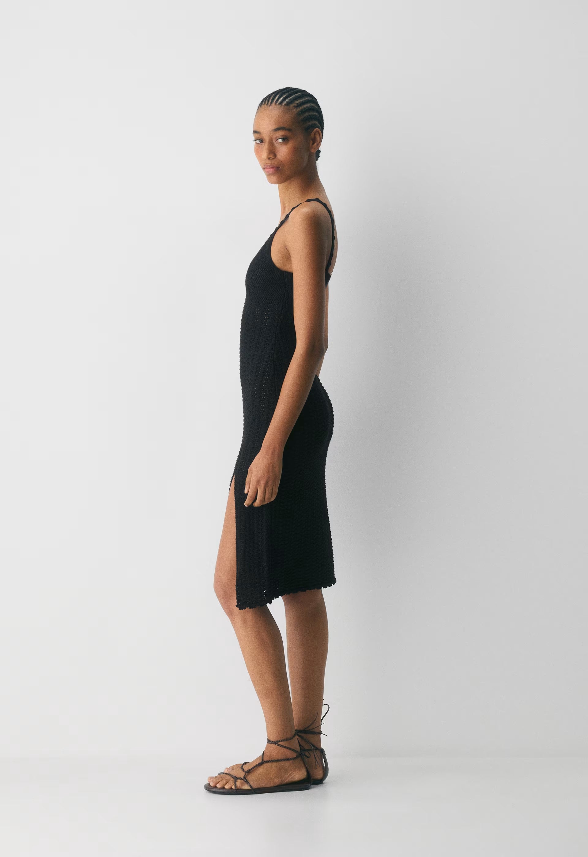 Evie Midi Dress - RICH MOCHA BROWN
