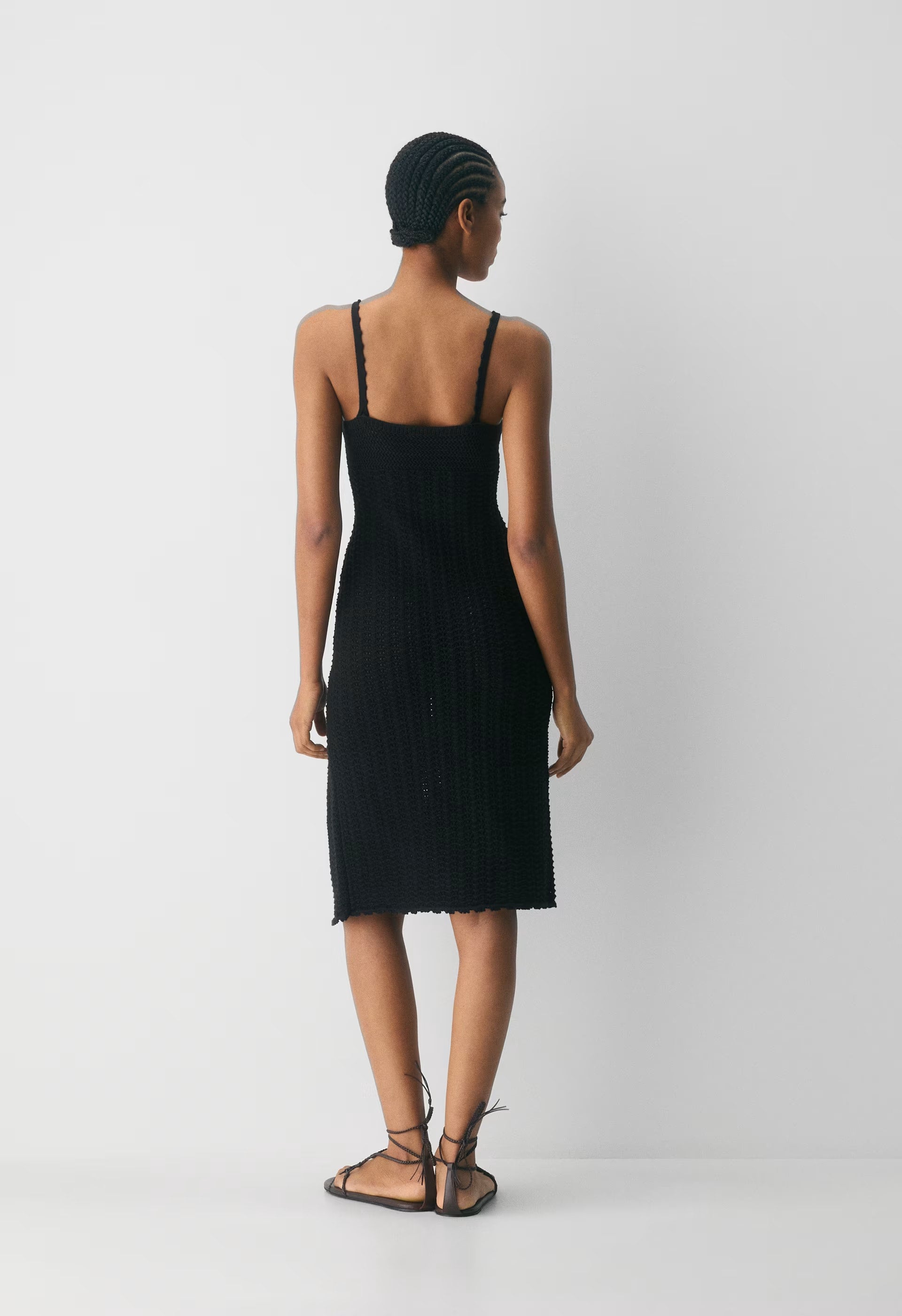 Evie Midi Dress - RICH MOCHA BROWN