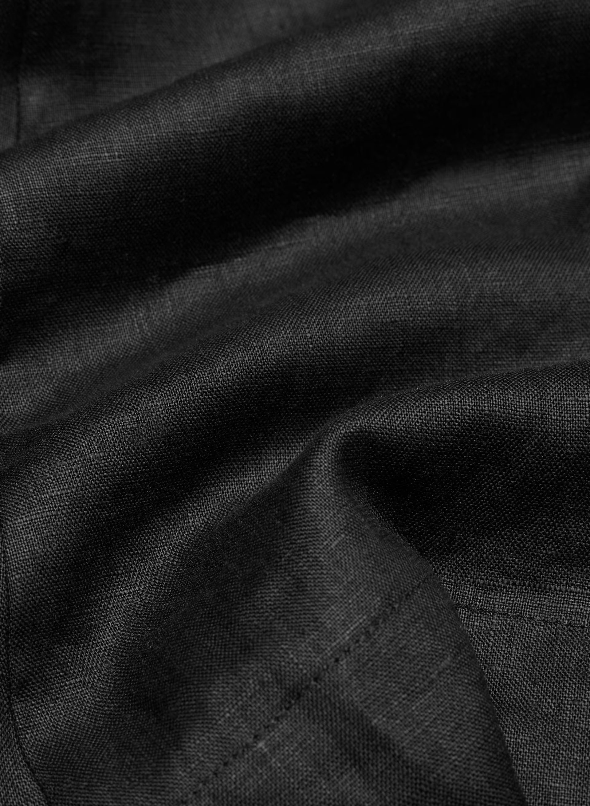 Technique Linen Mini Dress - BLACK