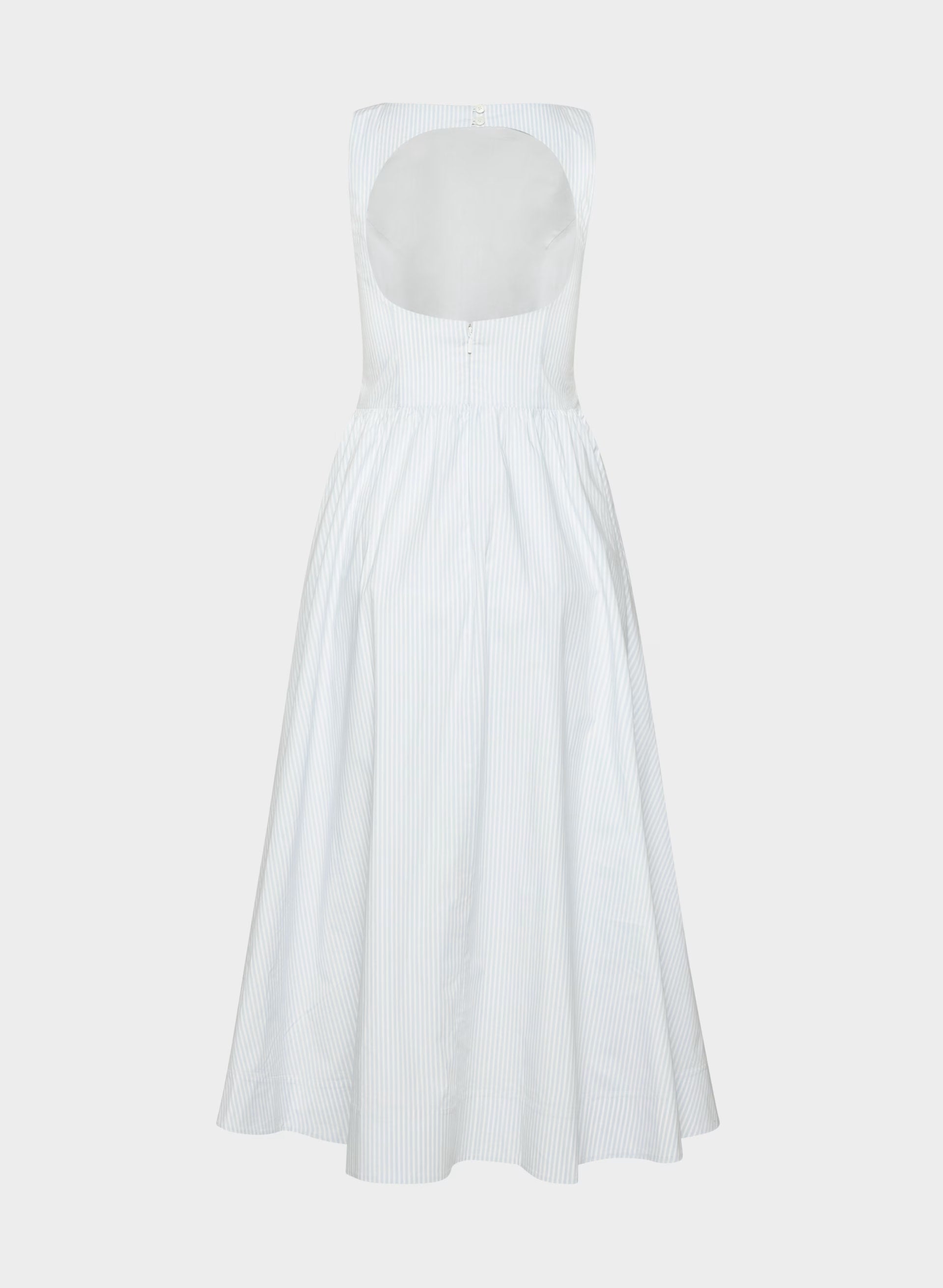 Tina Poplin Dress - CRMN STRP DEW BL/WHT