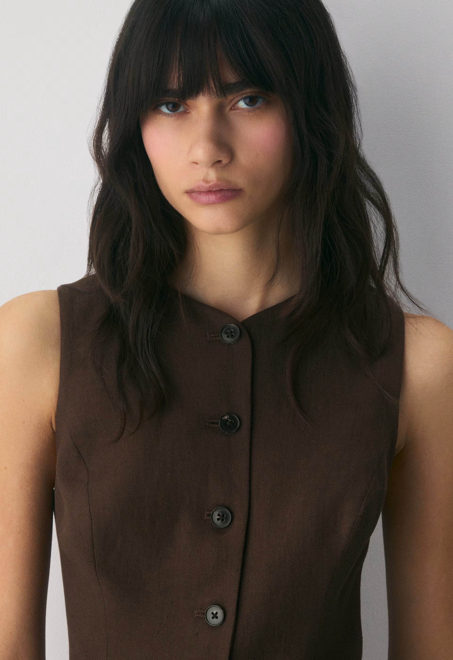 Regal Dress - PowerLinen™ - RICH MOCHA BROWN