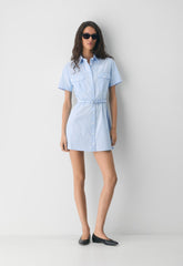 Authorize Poplin Dress - MTCHLL STRP CF B/B WH