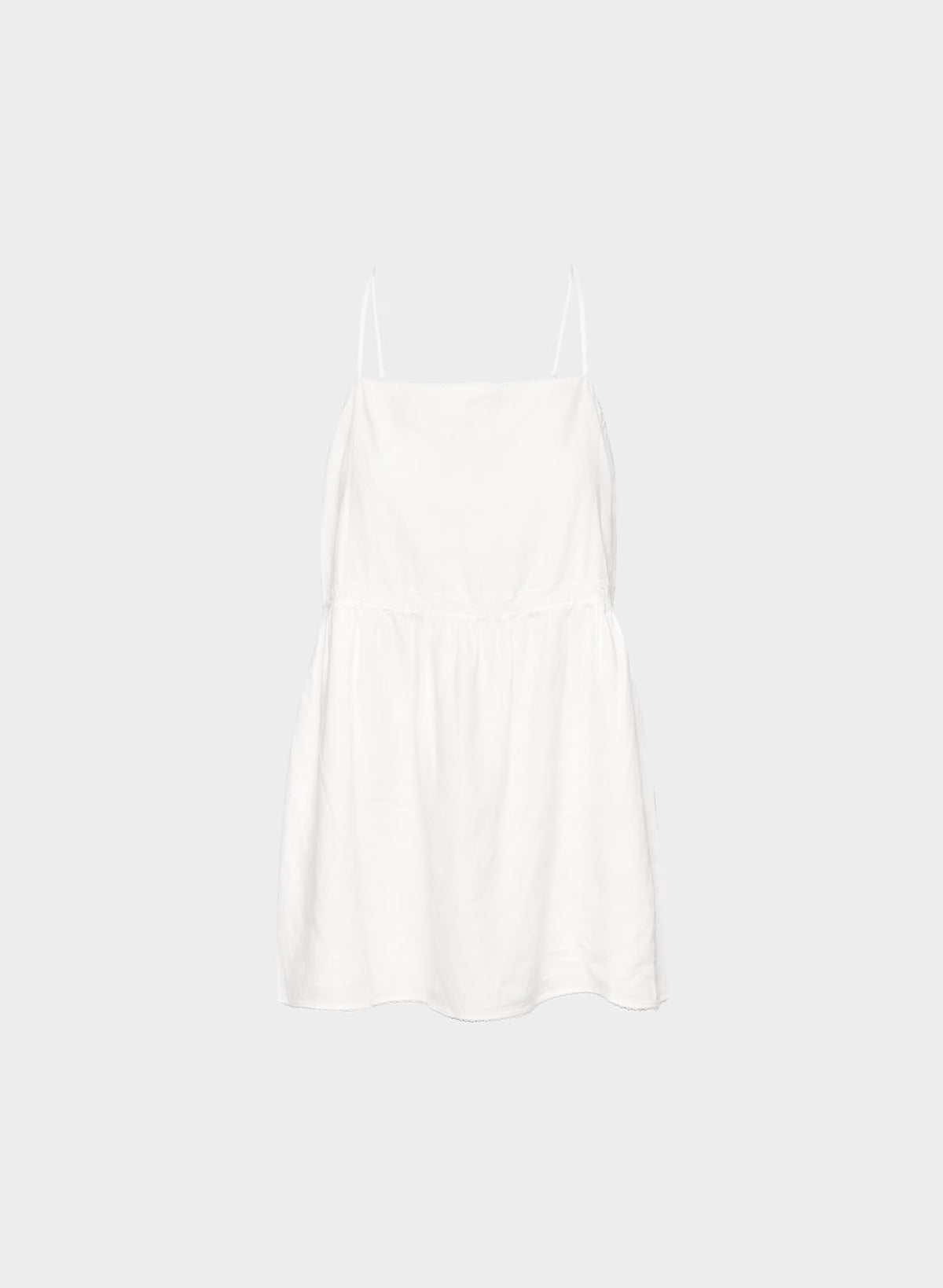 Duras Linen Dress - WHITE