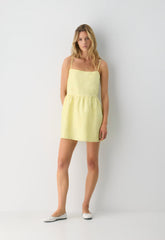 Duras Linen Dress - WHITE