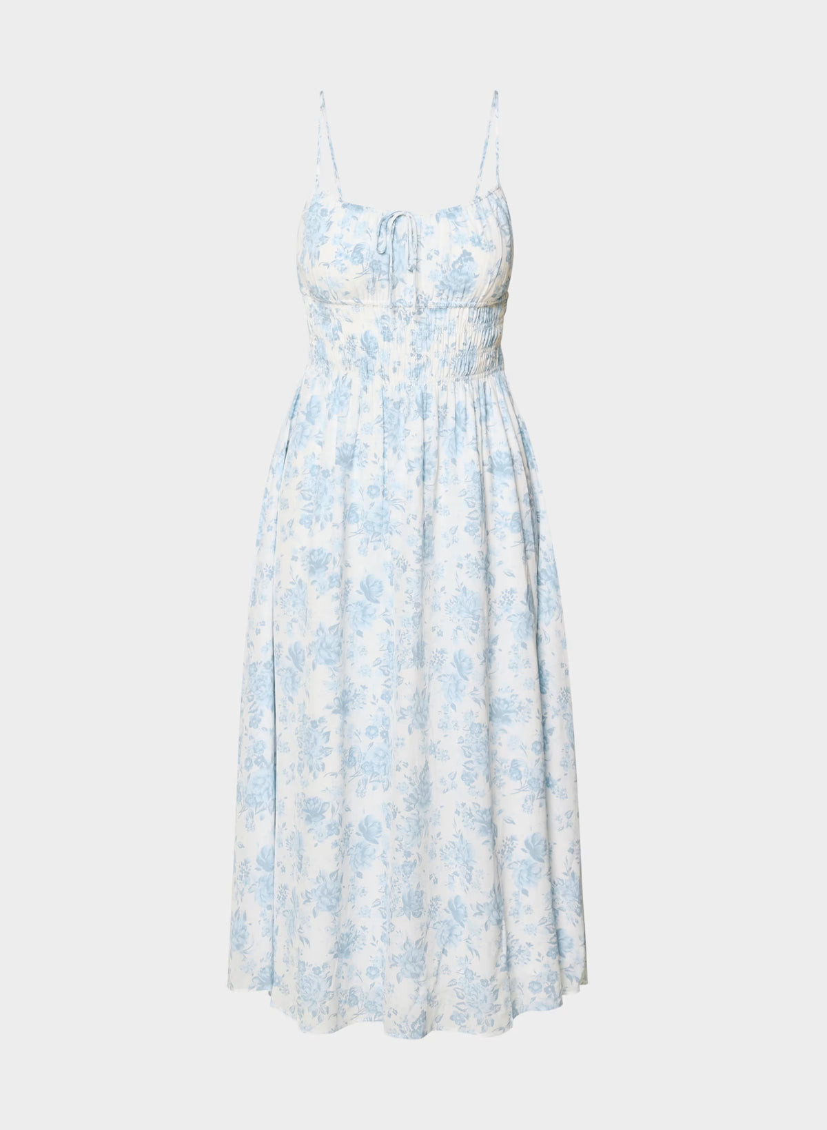Typescript Cami Dress - WHITE/ VILLA BLUE