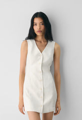 Aria Dress - PowerLinen™ - LIGHT BIRCH