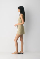 Aria Dress - PowerLinen™ - MARTINI OLIVE