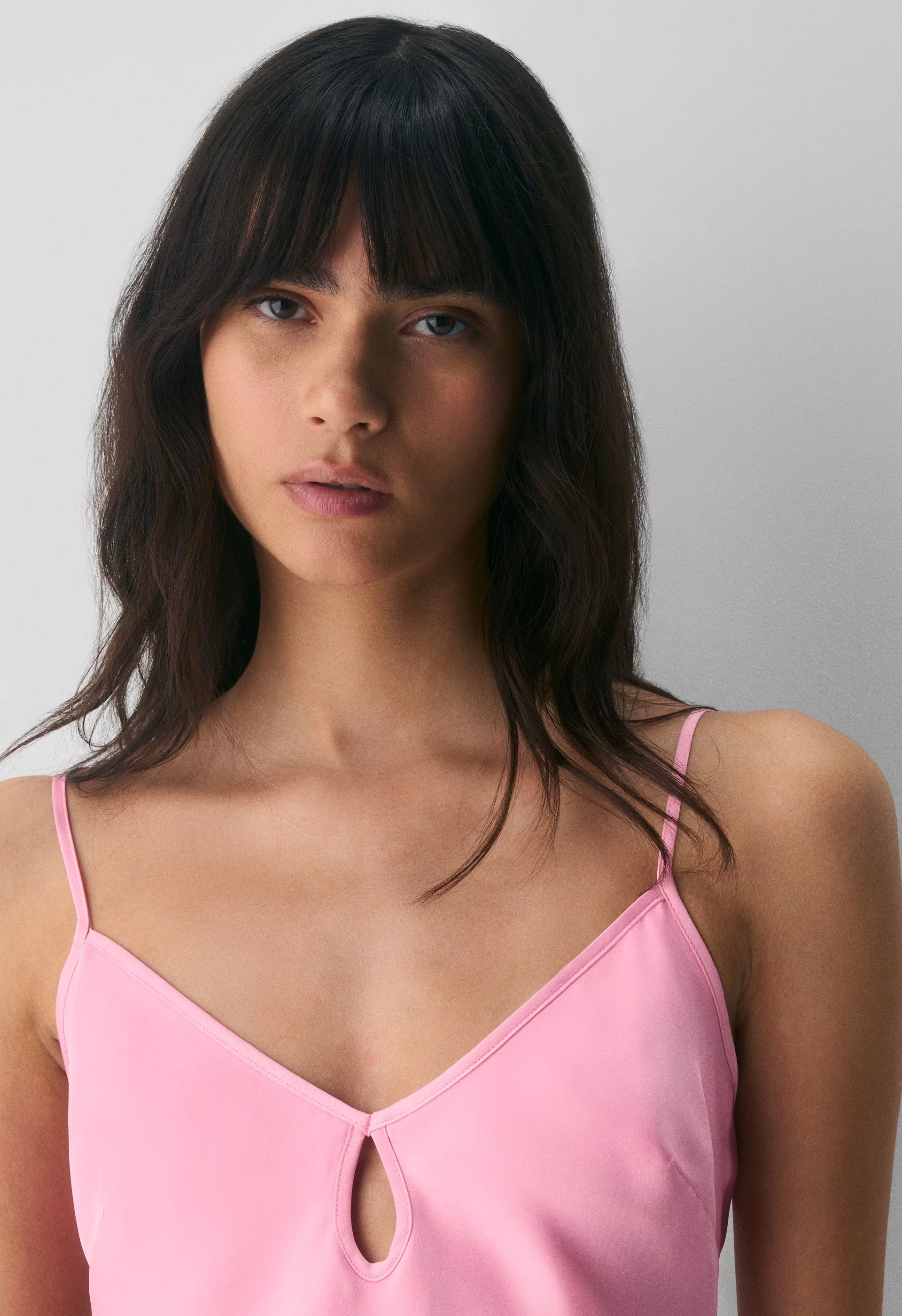 Duskfall Satin Dress - JELLYBEAN PINK