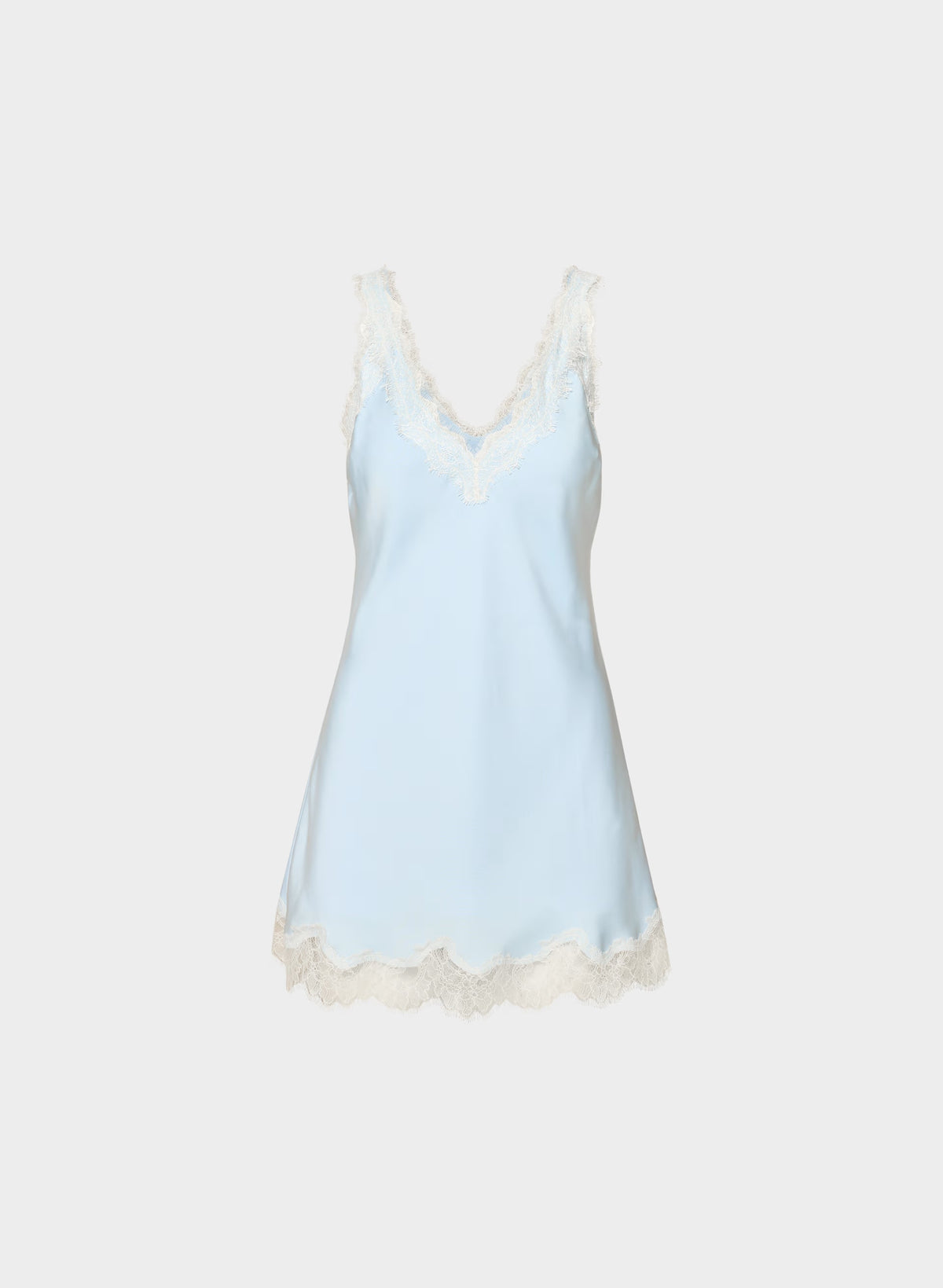Suite Satin Dress - VILLA BLUE/LIGHT BIRCH