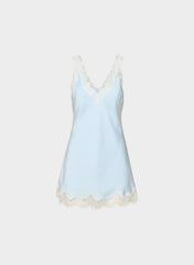 Suite Satin Dress - VILLA BLUE/LIGHT BIRCH