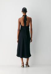 Central Halter Dress - BLACK