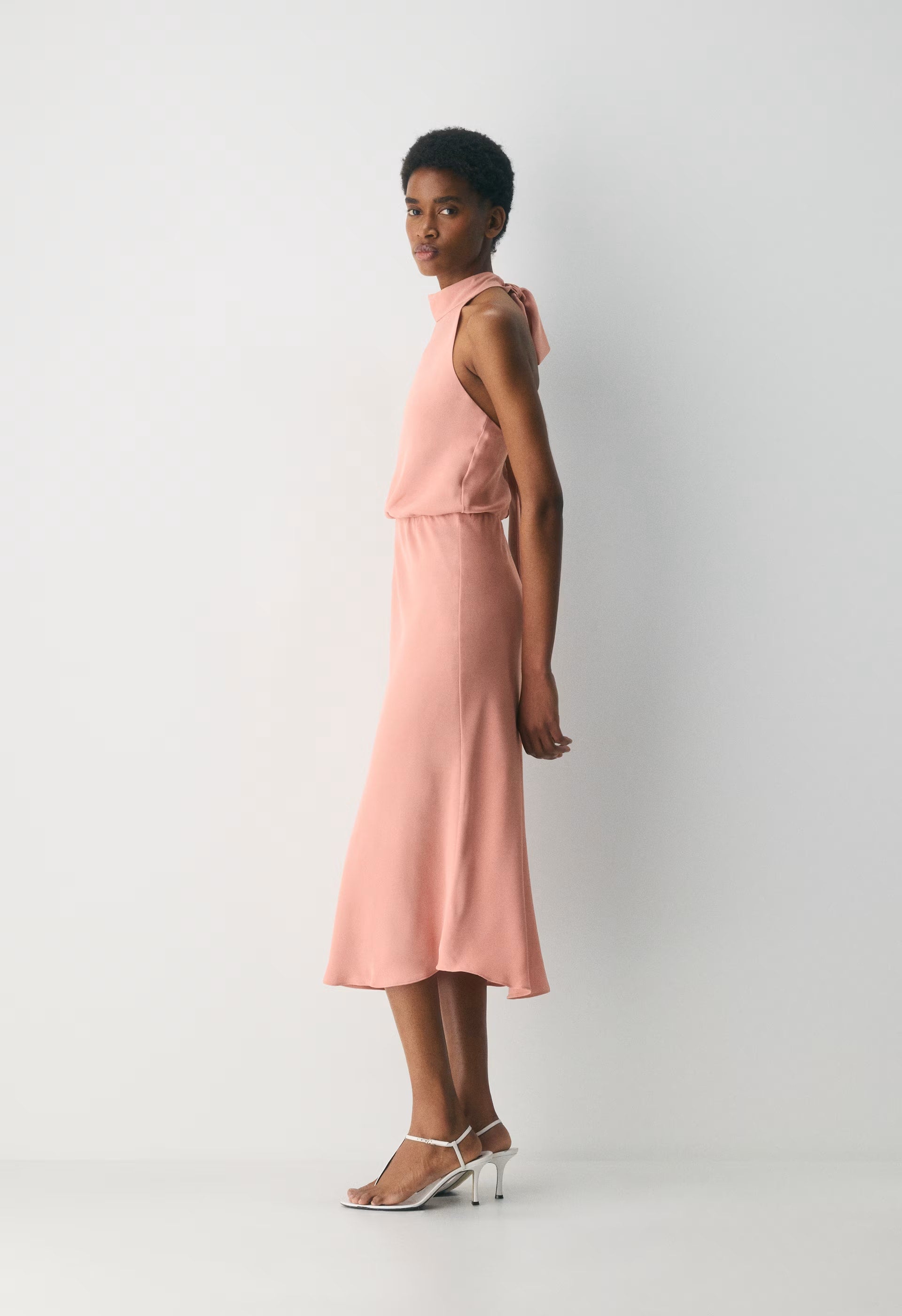 Central Halter Dress - KILN PINK