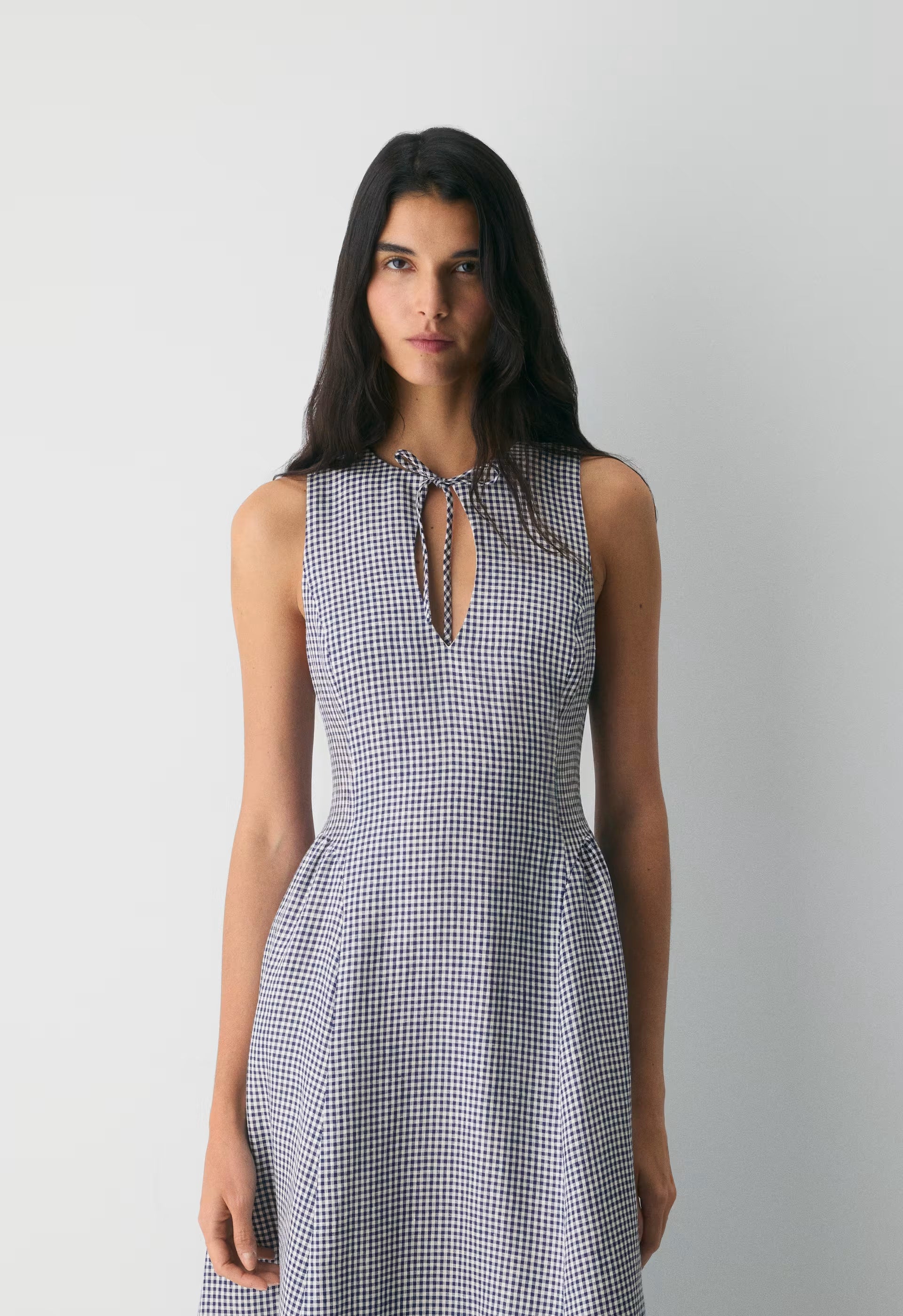 Countess Linen Dress - SRPN CK LT BRH/HBR NVY