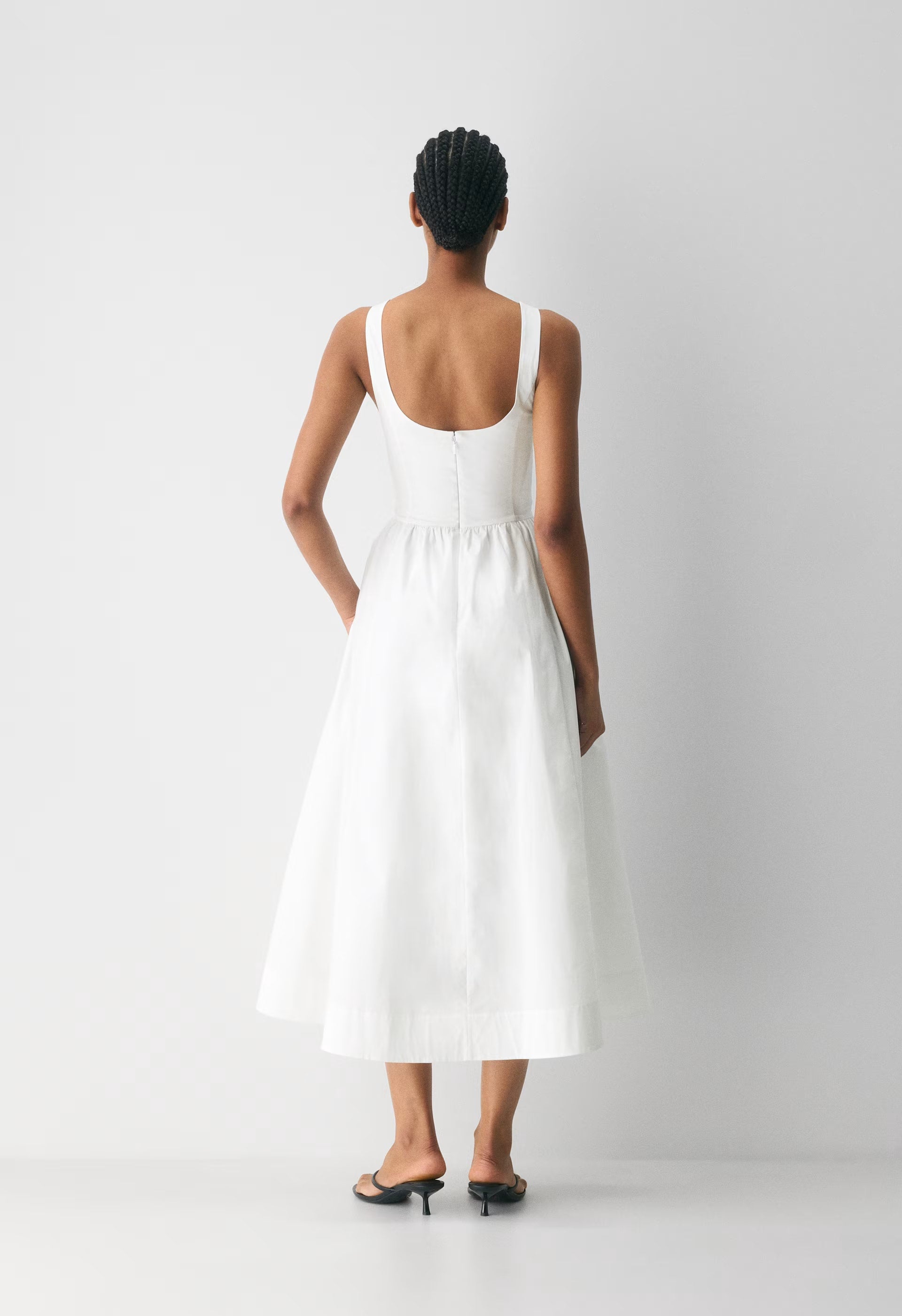 Bergamot Poplin Dress - BRIGHT WHITE