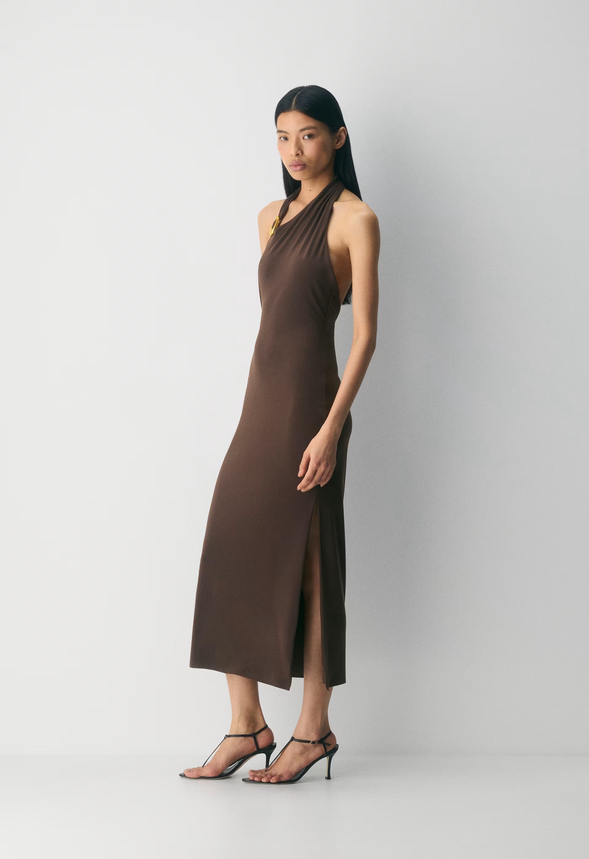 Smooth Matter™ Shadowplay Halter Dress - MIDDAY BLUE / SILVER