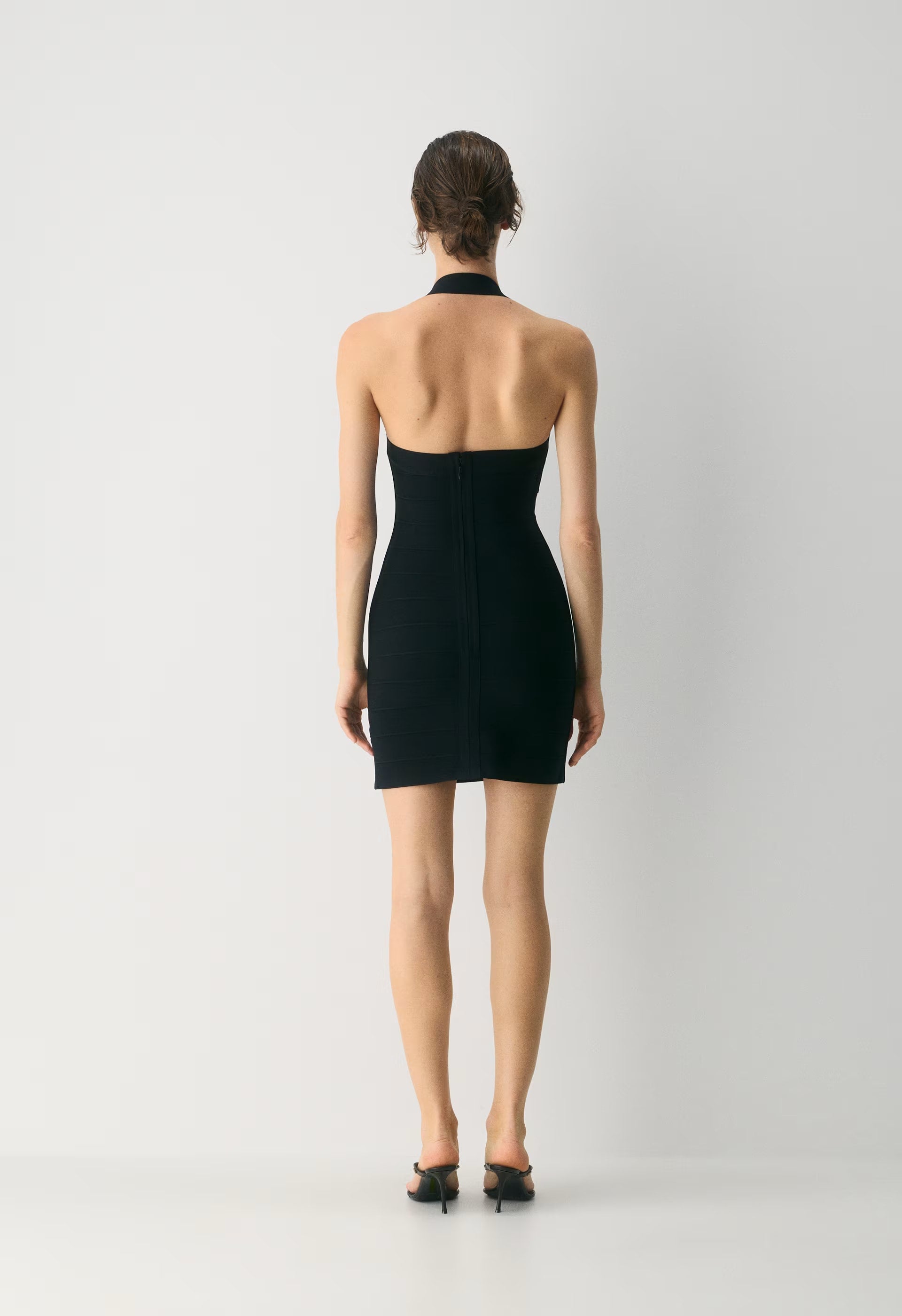 Calypso Halter Dress - BLACK