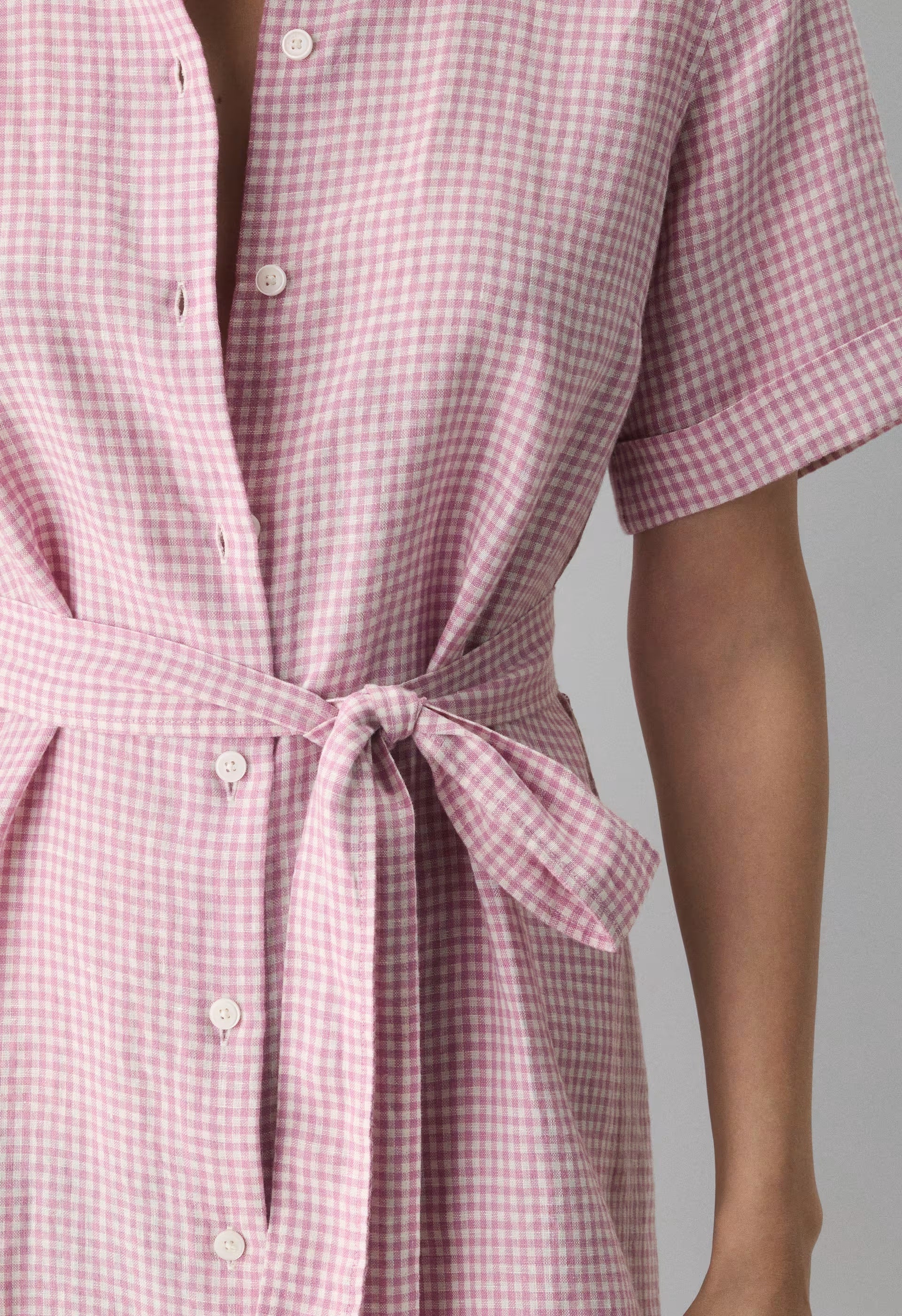 Eleta Linen Mini Dress - SRPN CK LT BR/SWT P PL