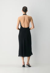 Fête Chiffon™ Audience Halter Dress - BLACK