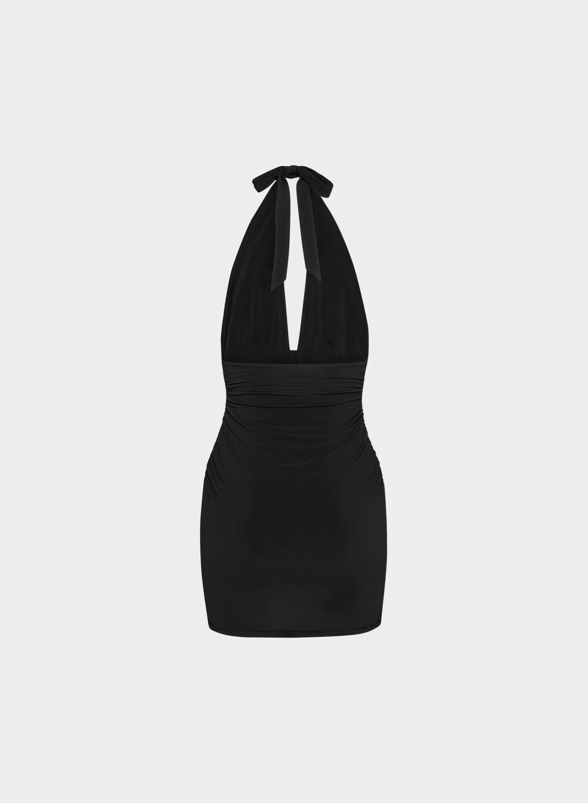 Selenic Halter Dress - BLACK