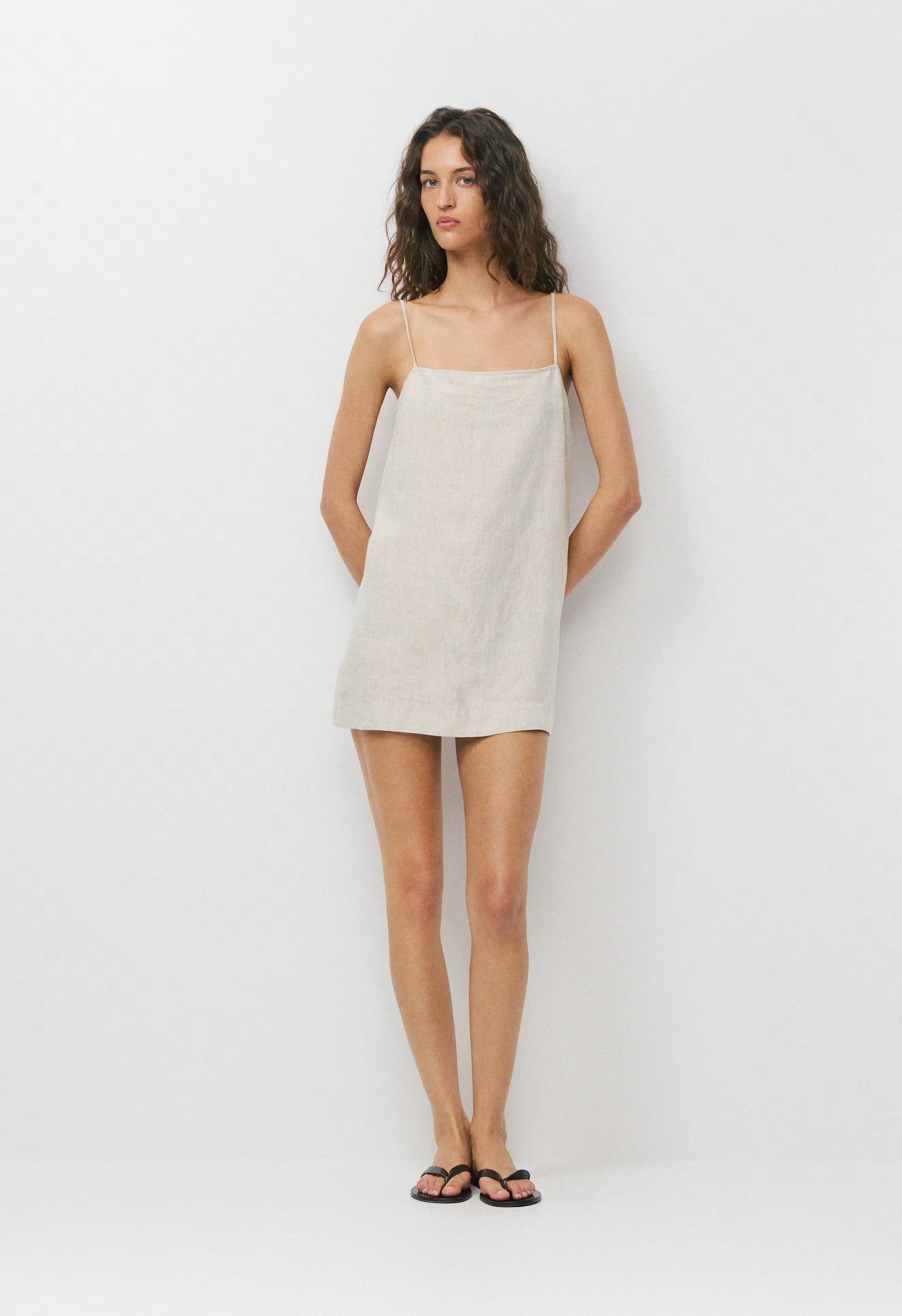 Arcos Linen Dress - UNDYED ECRU