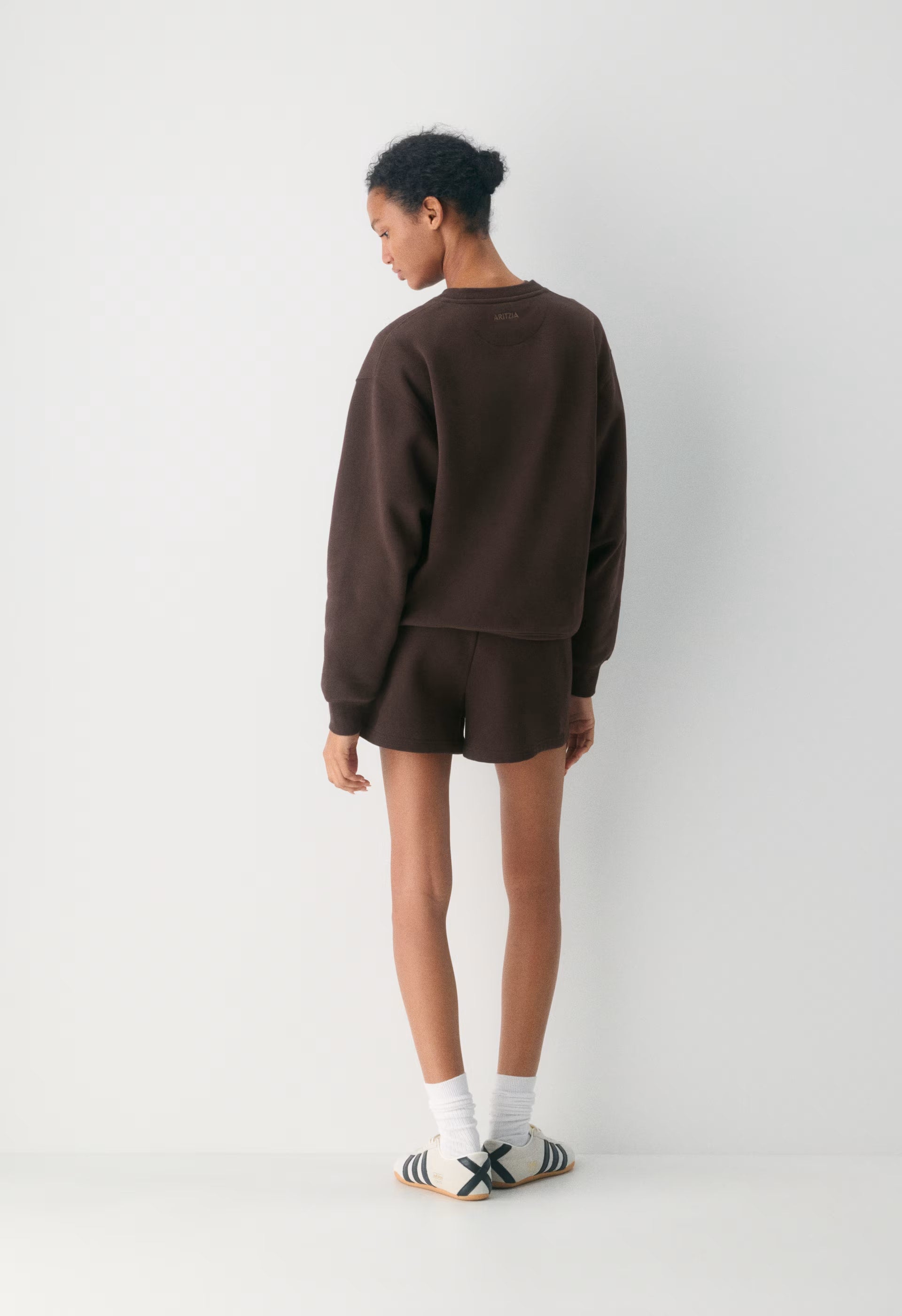 Cozy Sweatfleece Perfect Hi-Rise Mini Short - RICH MOCHA BROWN