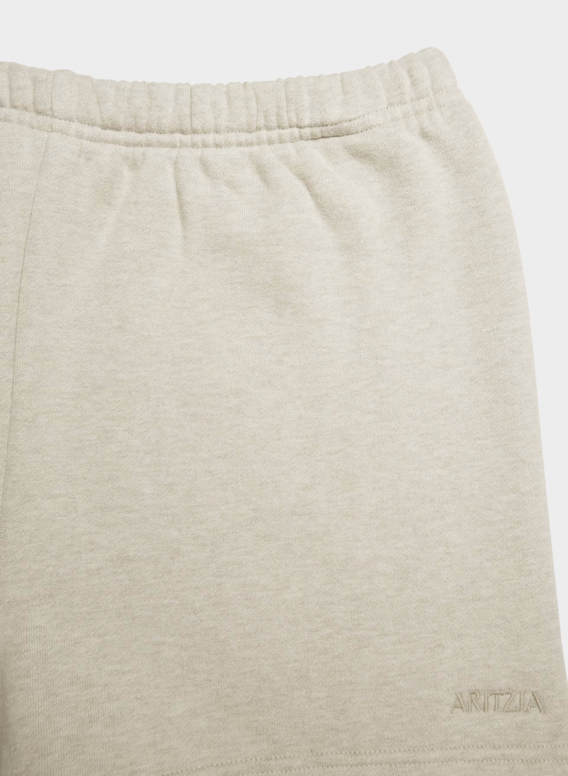 Cozy Sweatfleece Perfect Hi-Rise Mini Short - HEATHER ECRU