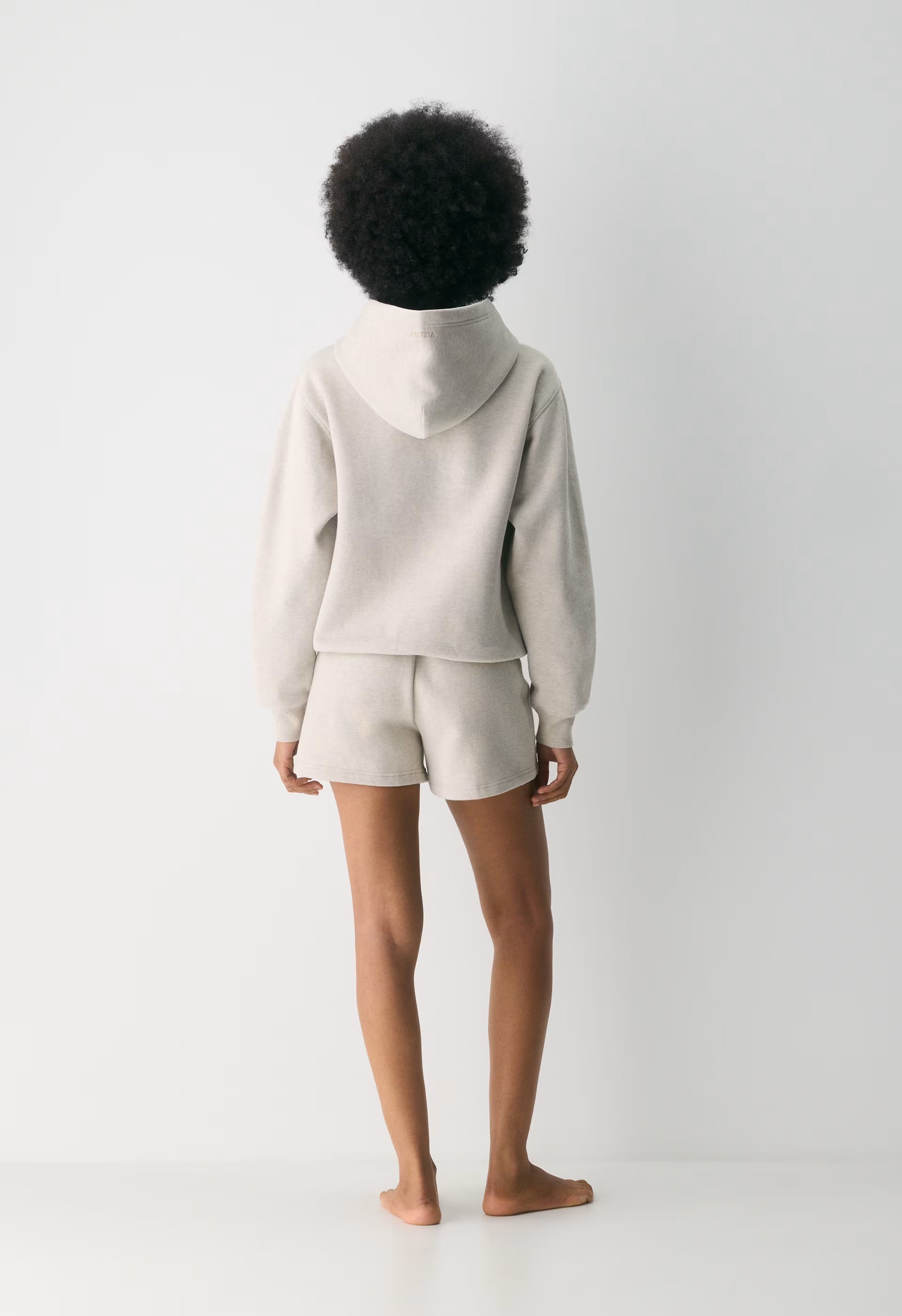 Cozy Sweatfleece Perfect Hi-Rise Mini Short - HEATHER ECRU