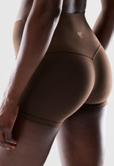 BUTTER Cheeky Hi-Rise 3" Short - RICH MOCHA BROWN