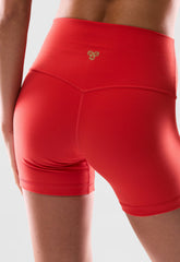 BUTTER Cheeky Hi-Rise 5" Short - CHERRYBOMB RED