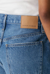 Denim Forum The ‘90s Vintage Hi-Rise Mini Denim Short - 5 YRS KISS N TELL BLEU