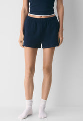 Cozy Sweatfleece Mega Hi-Rise Mini Short - ADMIRAL